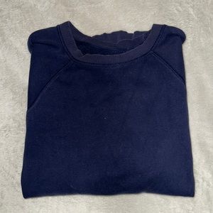 Aerie navy crewneck sweater size S with pockets, super soft, long